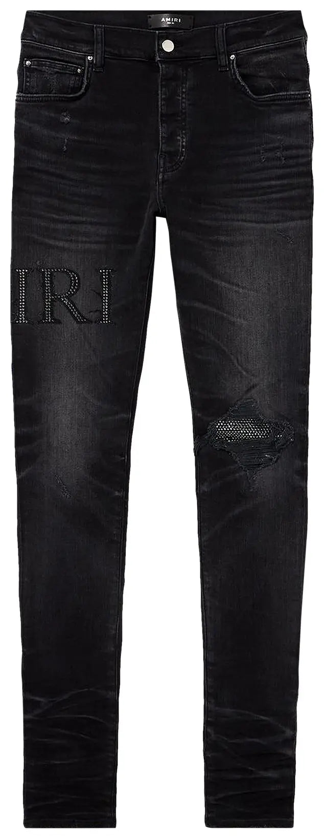 AMIRI CRYSTAL LOGO JEANS-bleached indigo