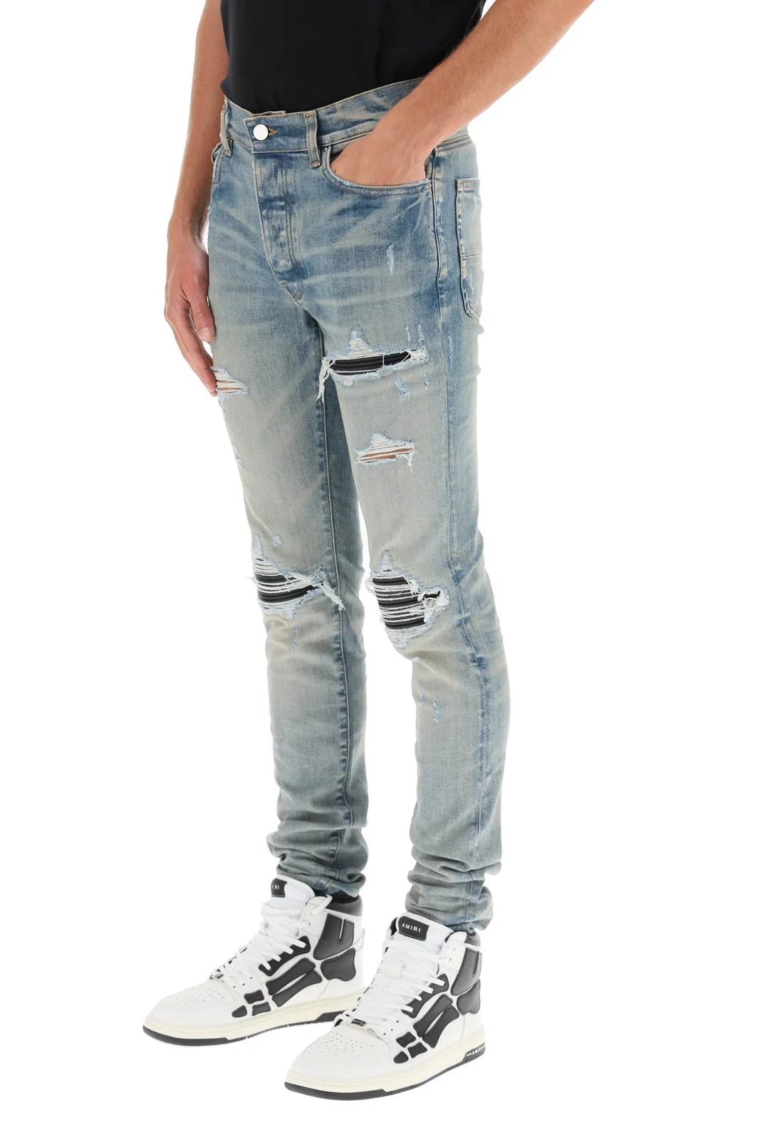 AMIRI DISTRESSED JEANS-ocean