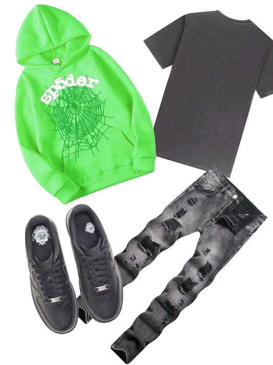 Green sp5der outfit