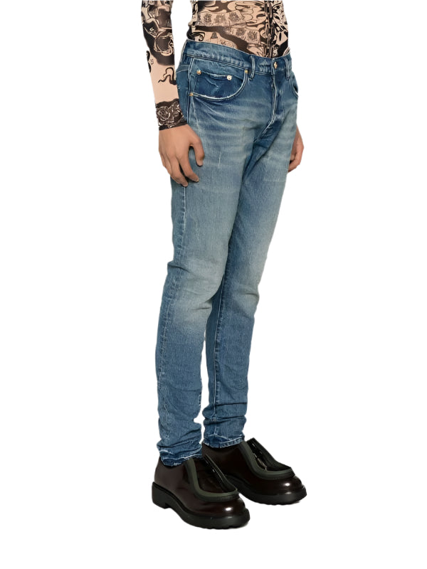 PURPLE BRAND P001 LOW RISE JEANS-blue