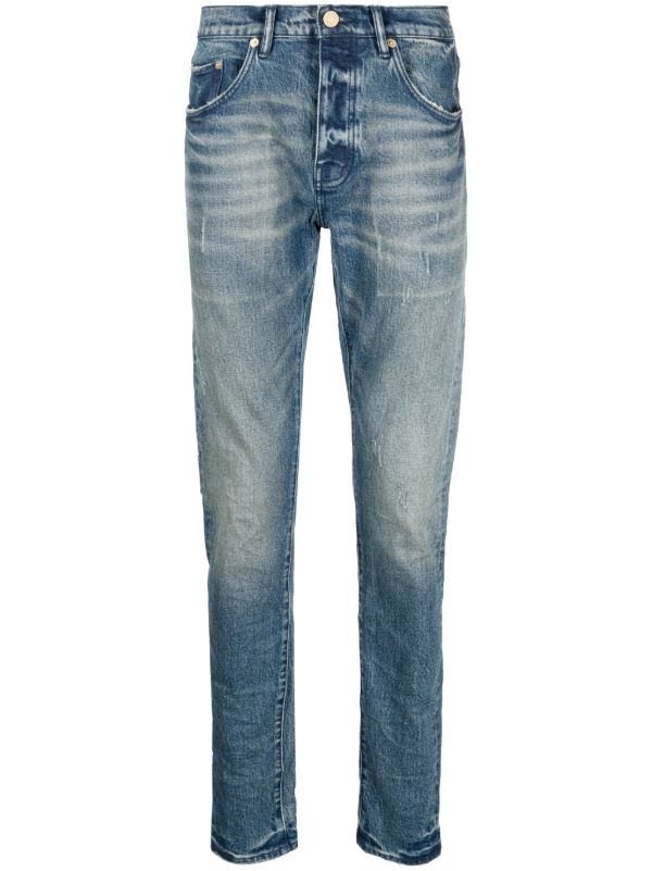 PURPLE BRAND P001 LOW RISE JEANS-blue