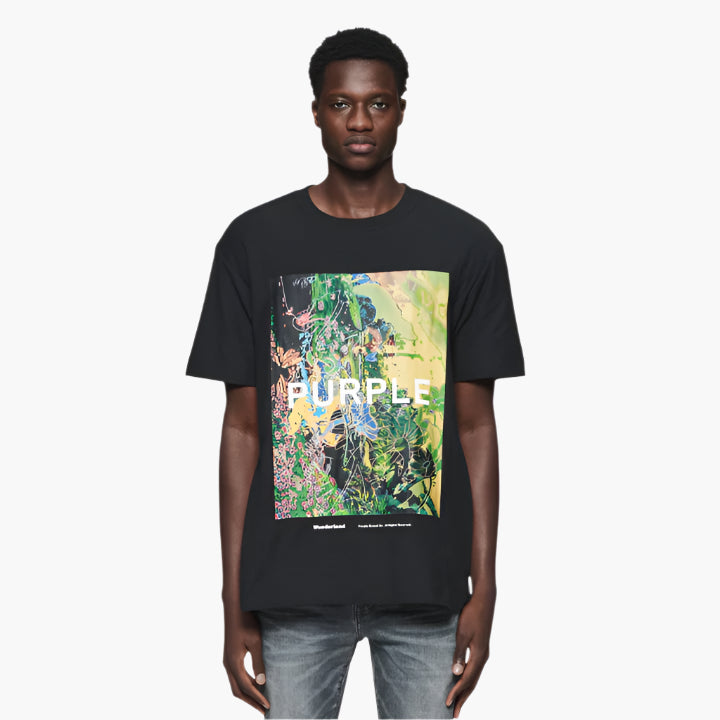 PURPLE BRAND WONDERLAND GRAPHIC SHIRT-black