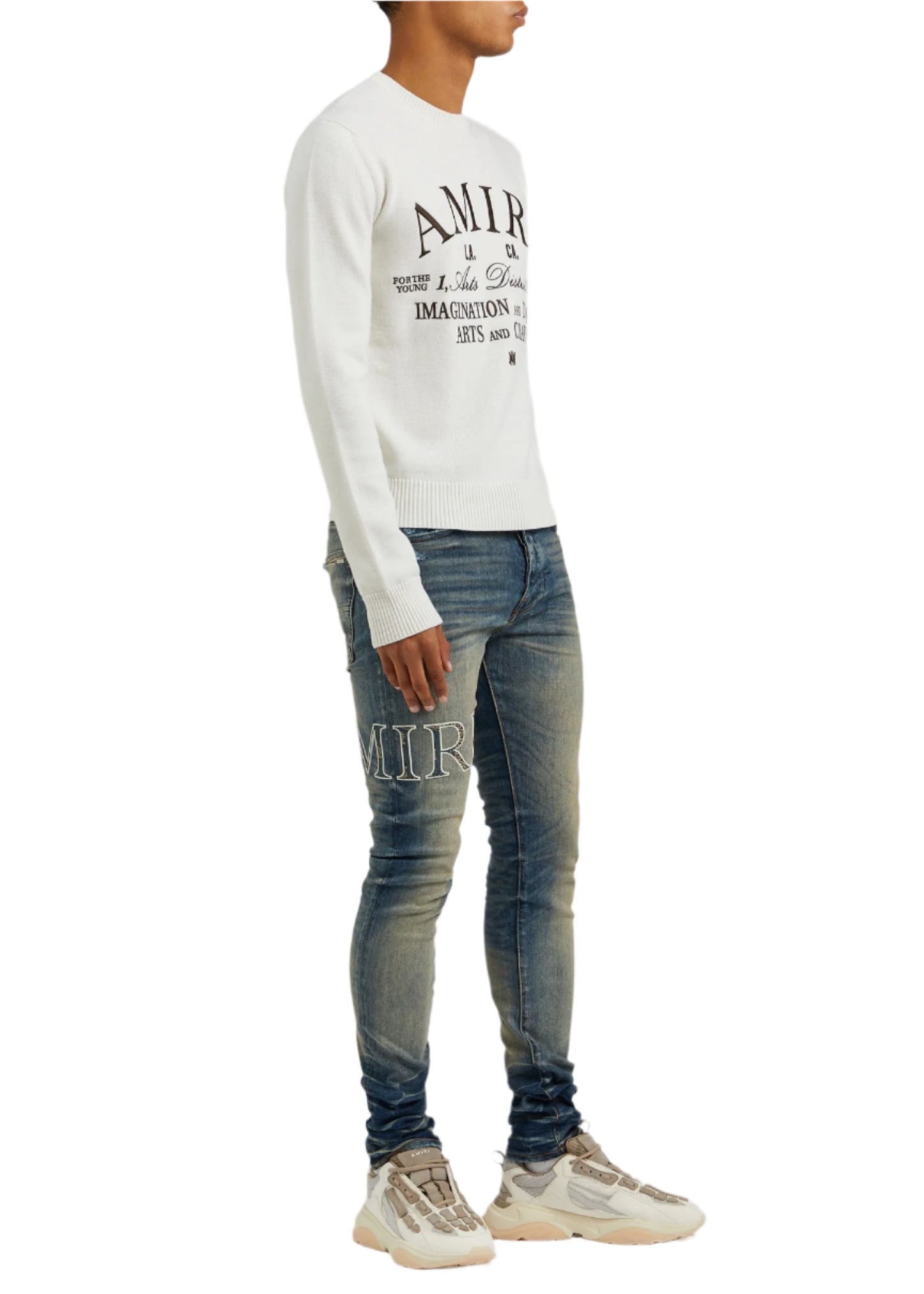 AMIRI CORE BANDANA LOGO JEANS-blue