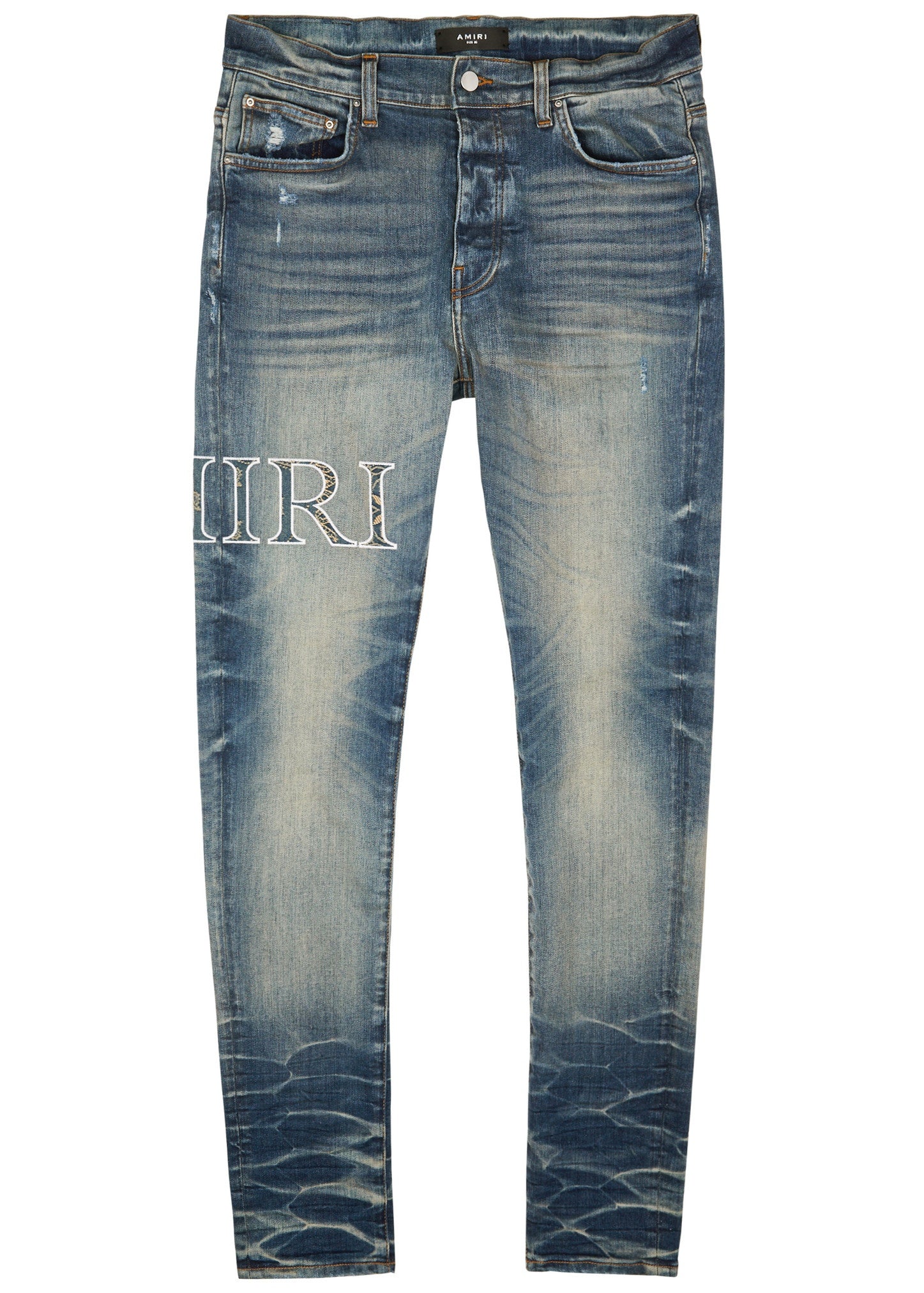 AMIRI CORE BANDANA LOGO JEANS-blue