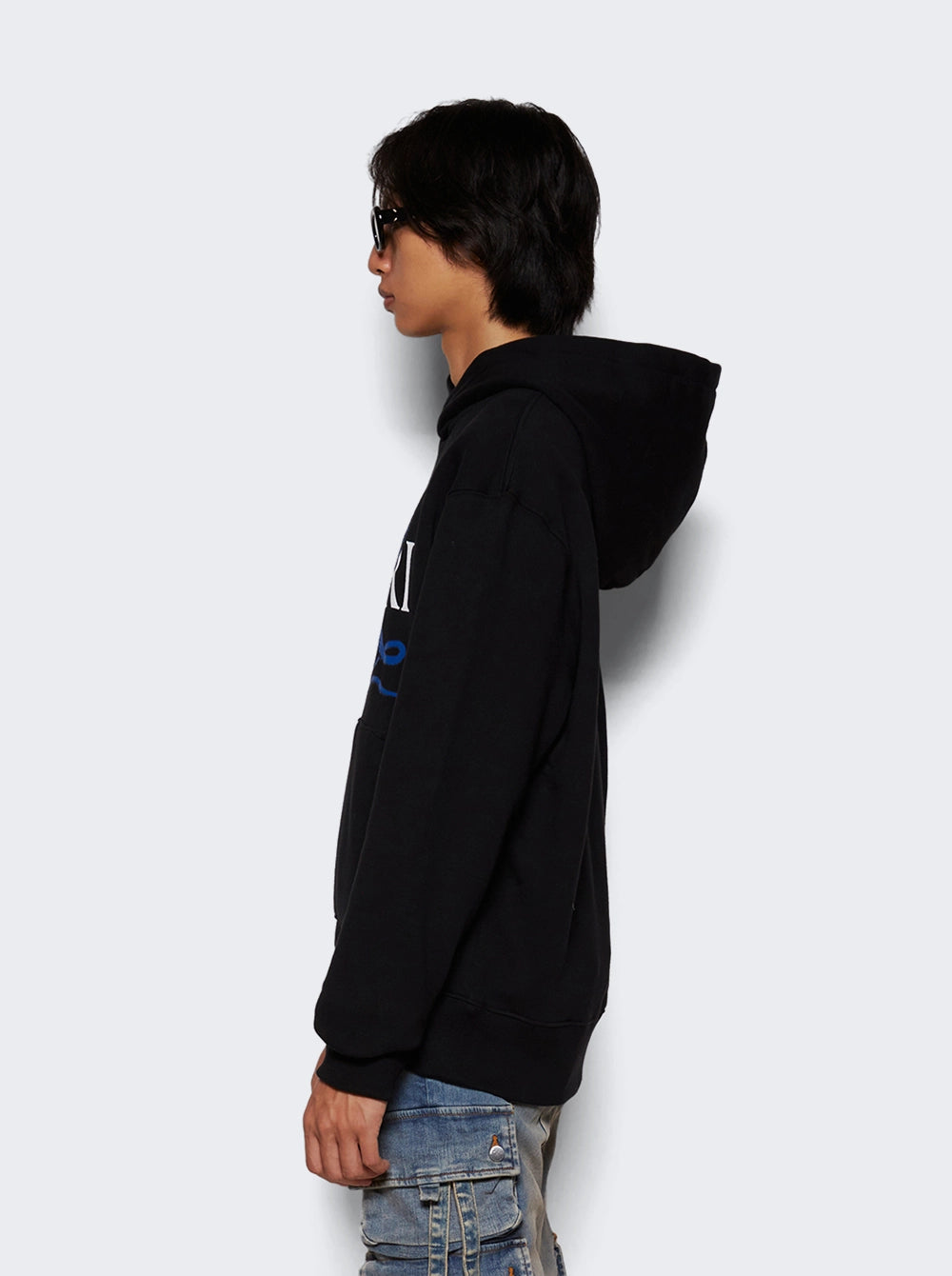 AMIRI SNAKE HOODIE-black and blue