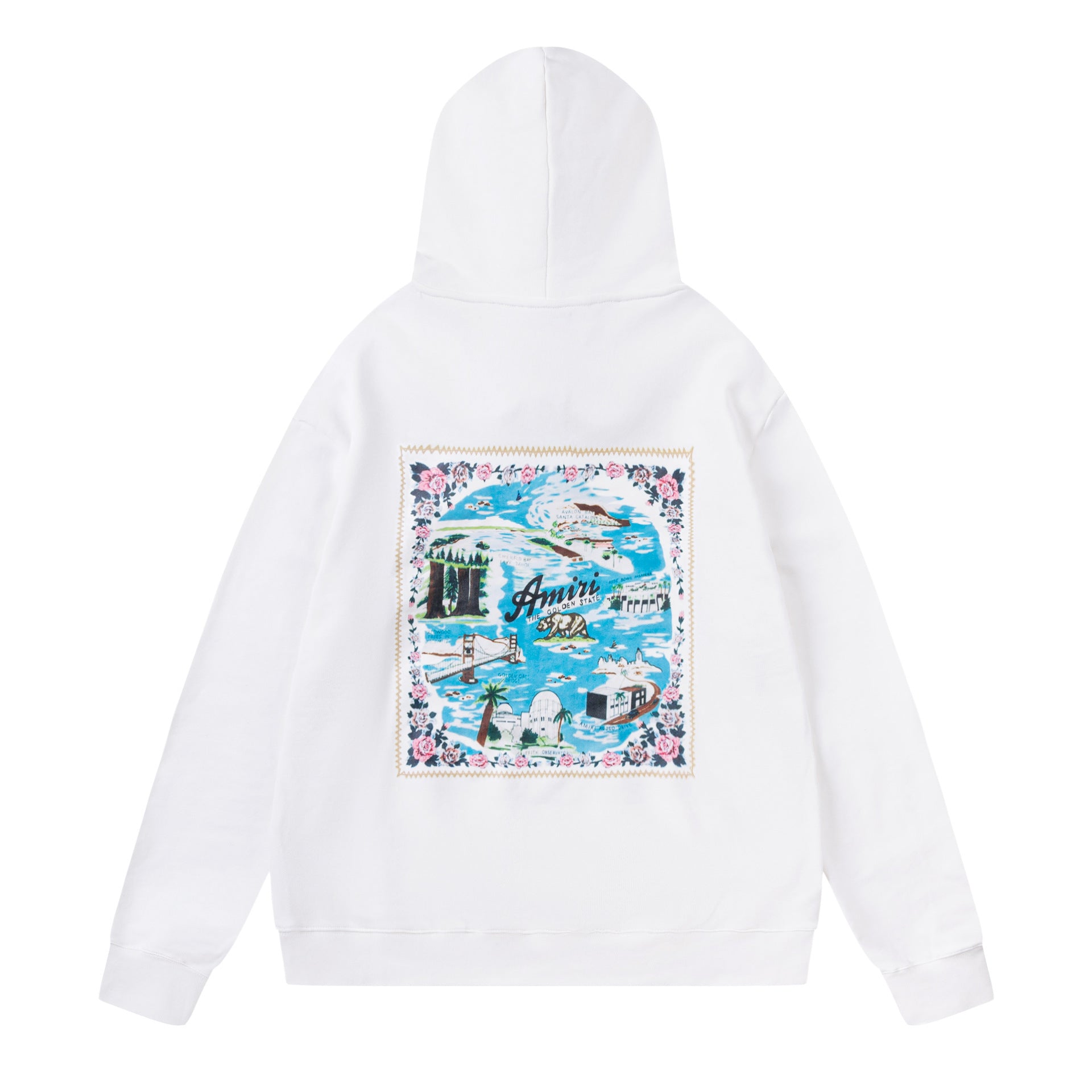 AMIRI CALIFORNIA FRENCH TERRY HOODIE-white