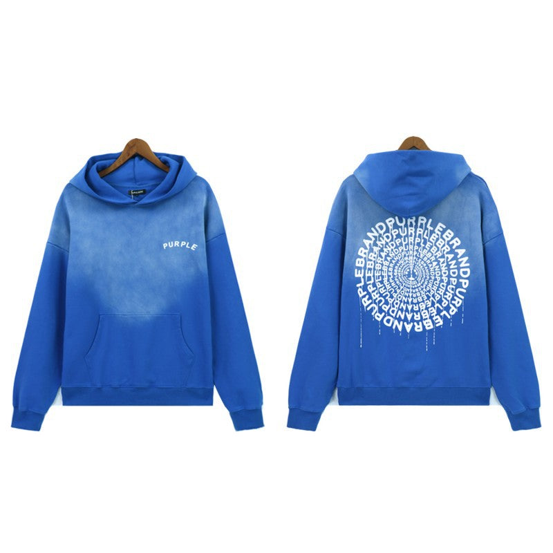 PURPLE BRAND HEATHER HWT FLEECE PO HOODIE-blue