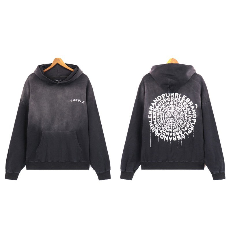 PURPLE BRAND HEATHER HWT FLEECE PO HOODIE-black