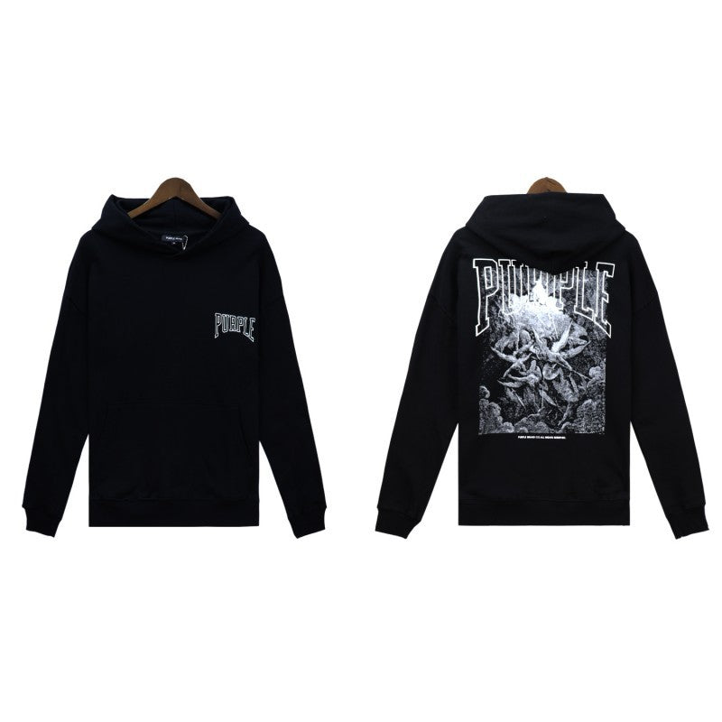 PURPLE BRAND FALLEN  BEAUTY HOODIE-black