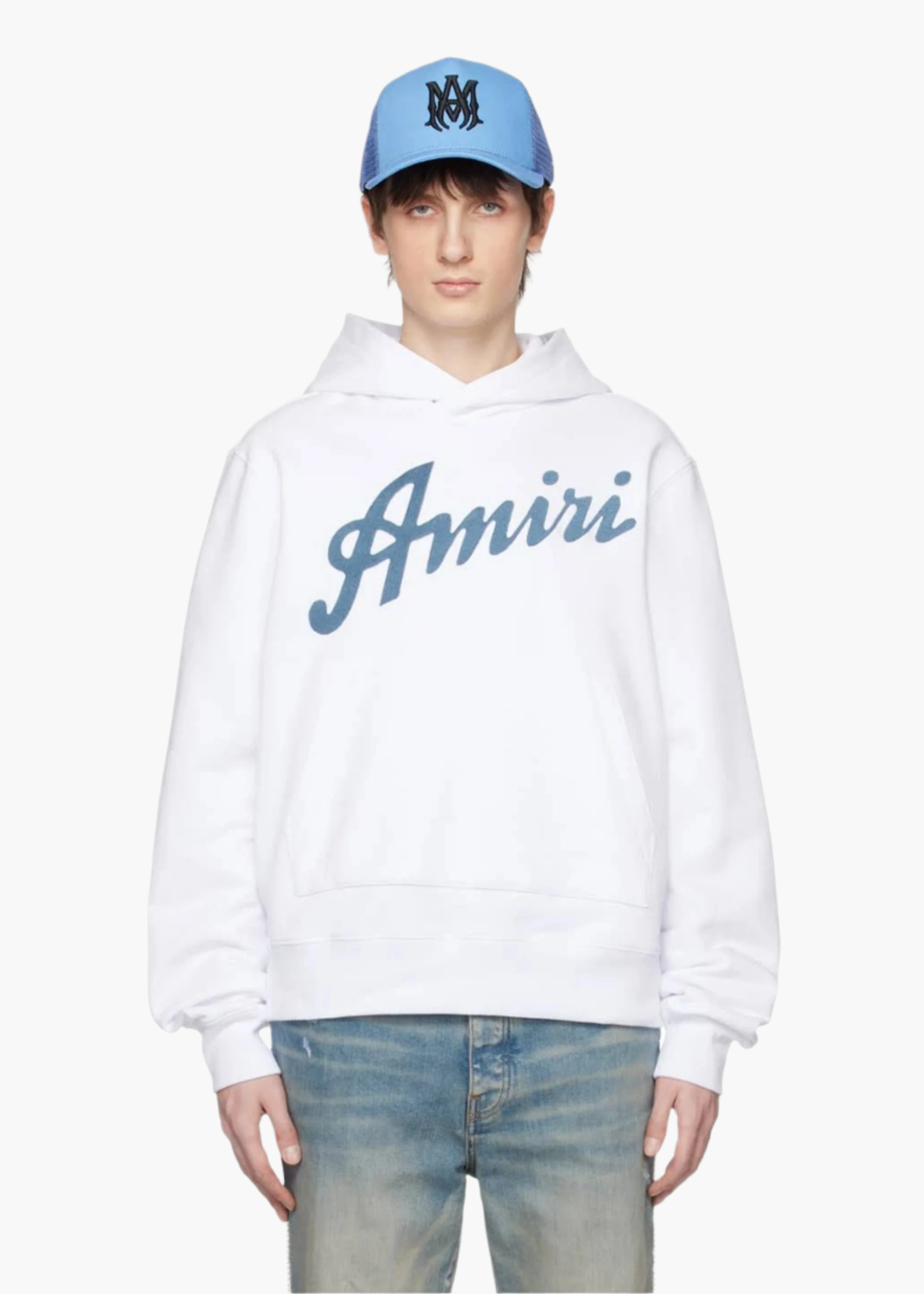 AMIRI CALIFORNIA FRENCH TERRY HOODIE-white