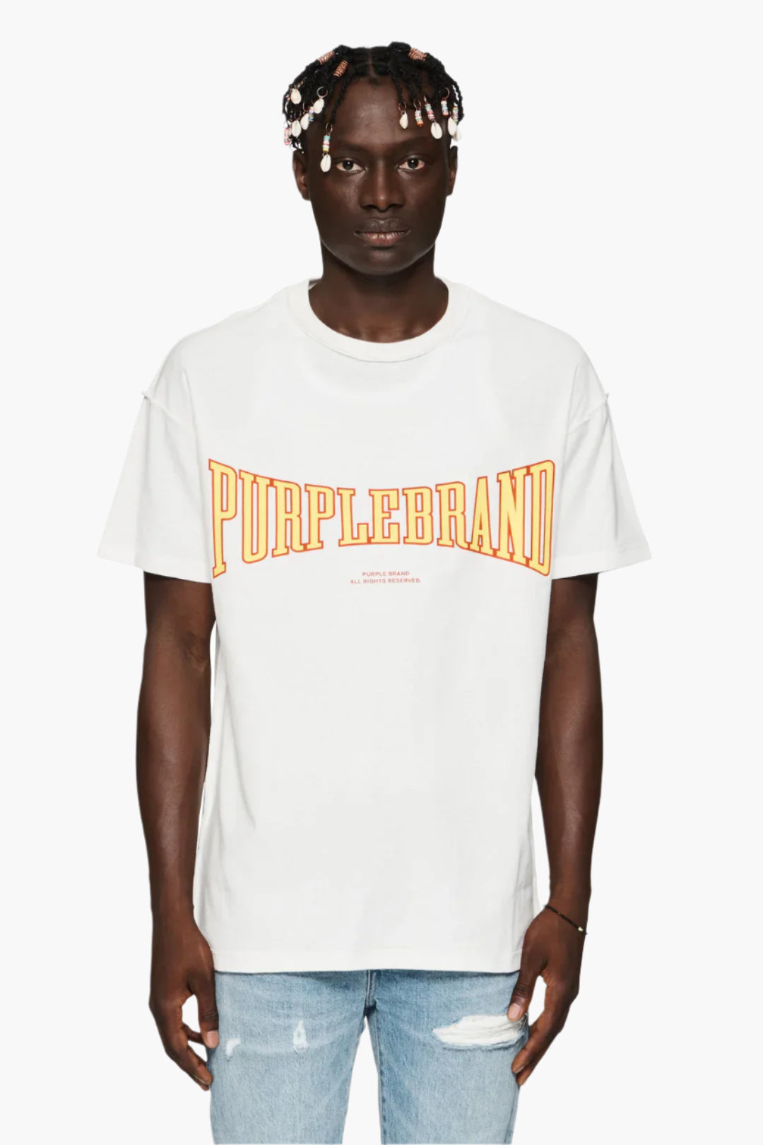 PURPLE BRAND BLACK BEAUTY INSIDE OUT SHIRT-white