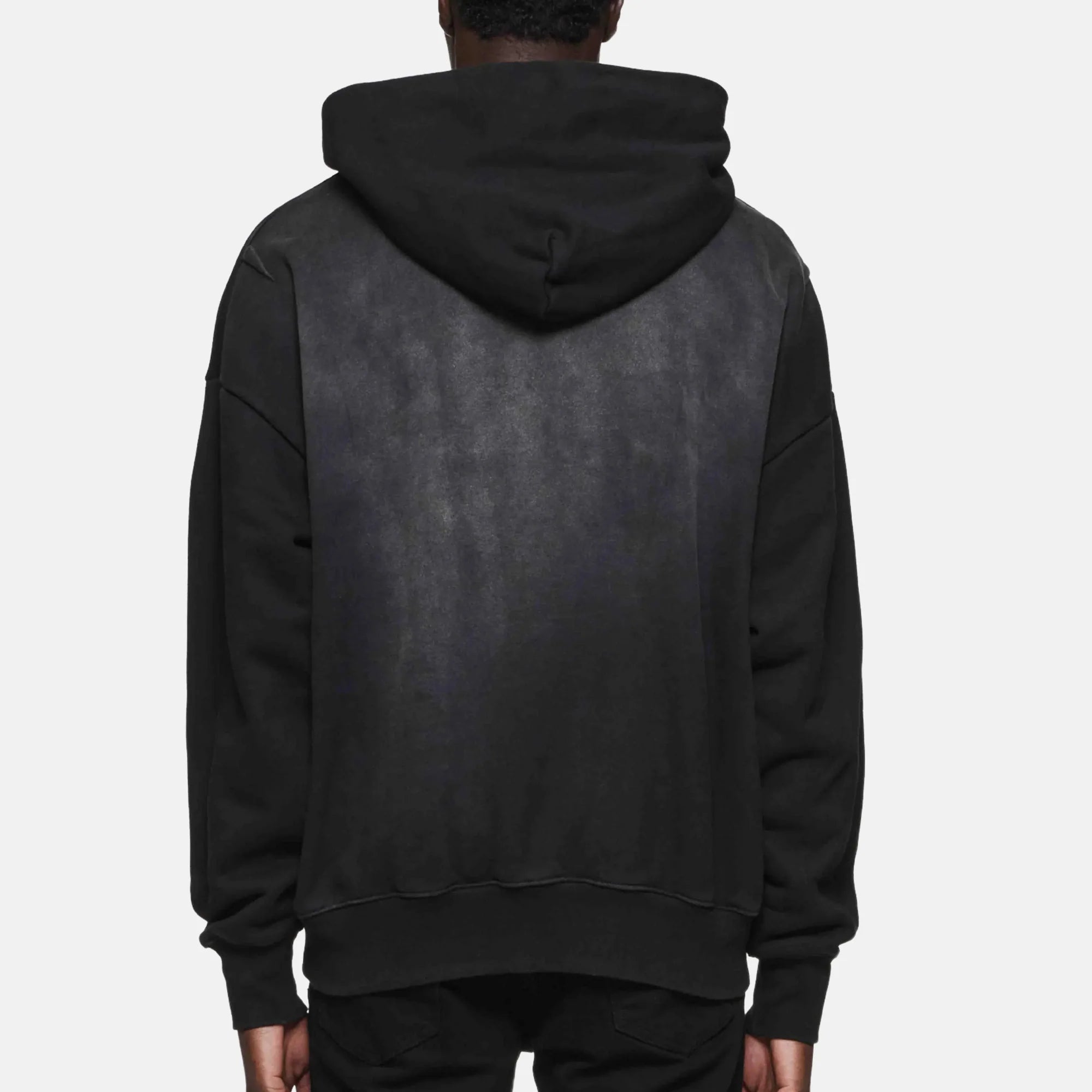 PURPLE BRAND PATCH FADED LOGO HOODIE-dark grey