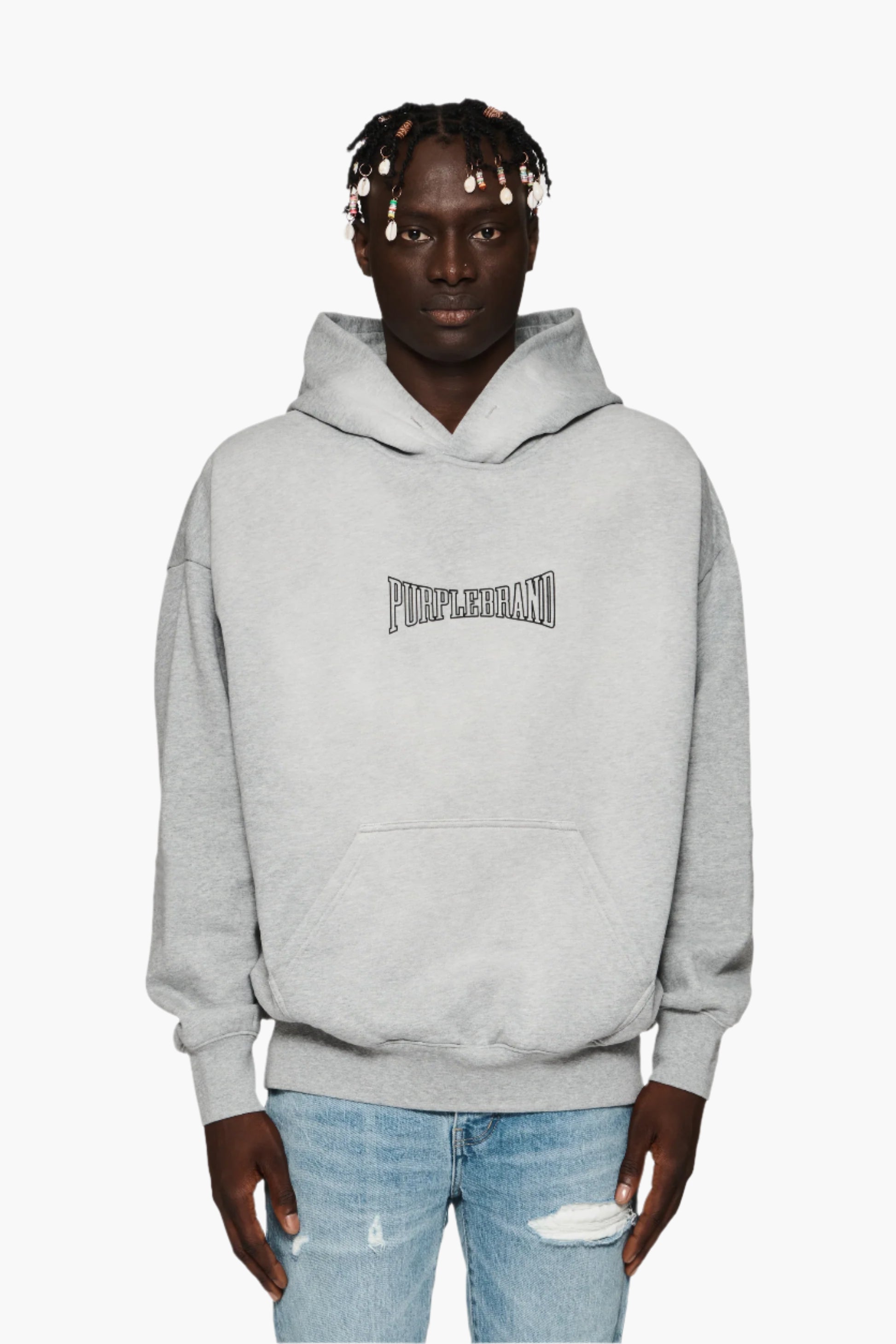 PURPLE BRAND HEAVYWEIGHT HOODIE-grey