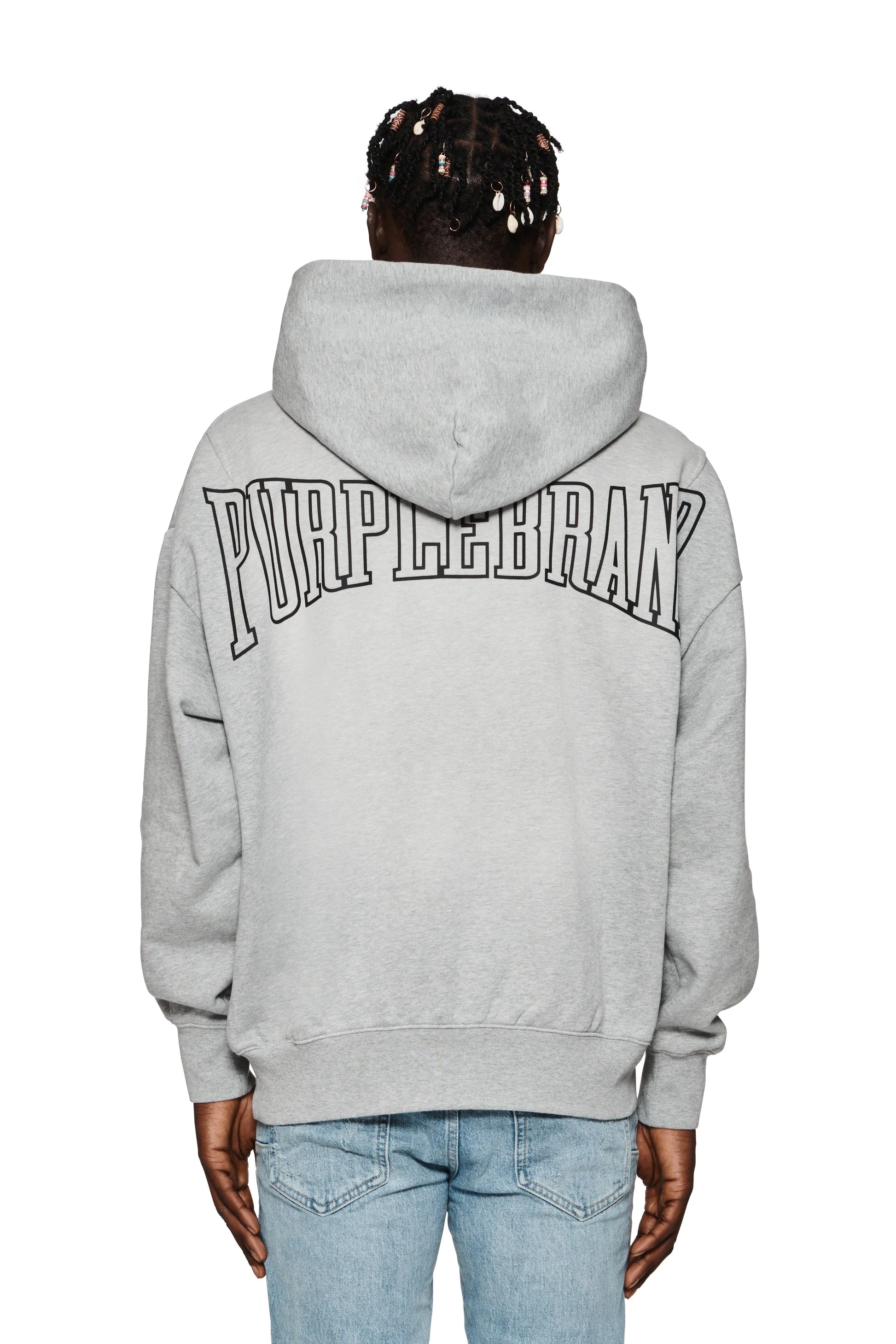 PURPLE BRAND HEAVYWEIGHT HOODIE-grey