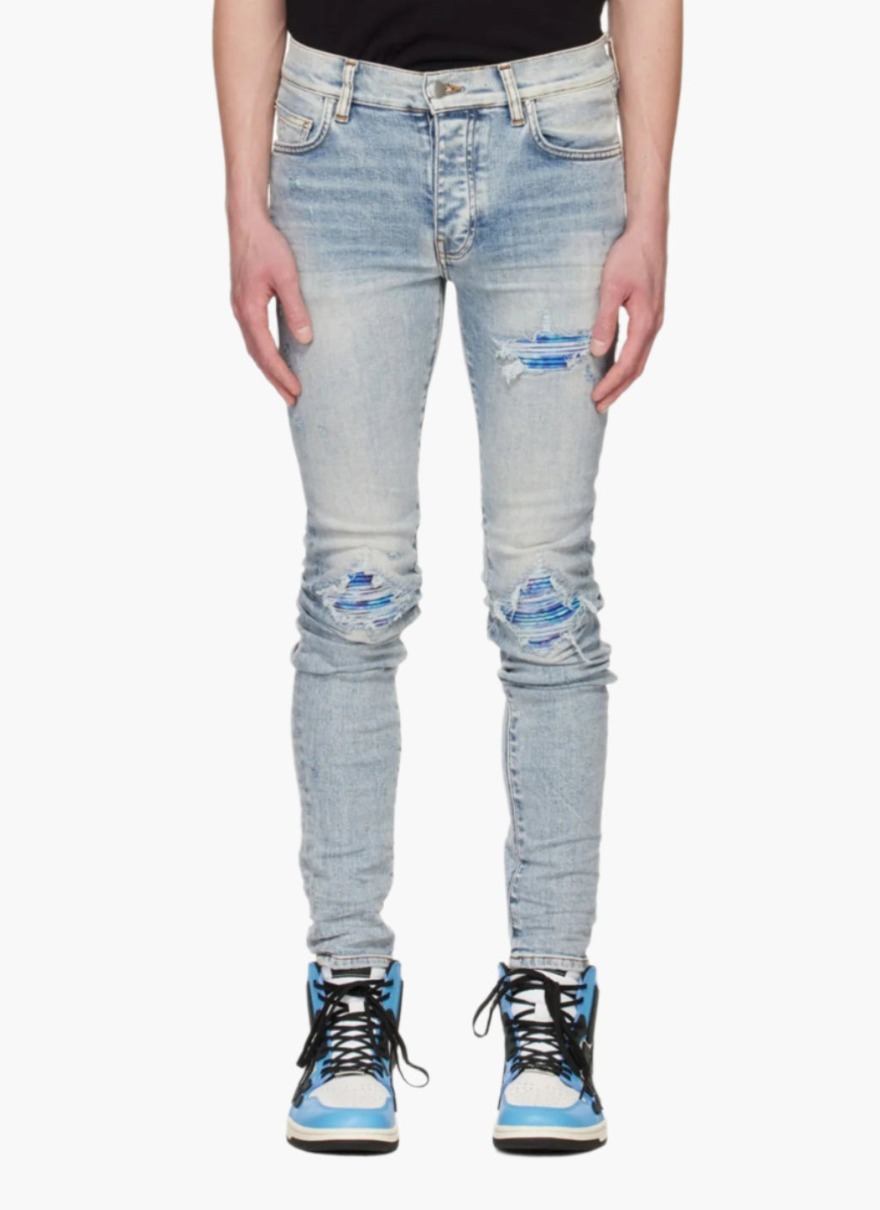 AMIRI DESTROYED MX1 JEANS-blue