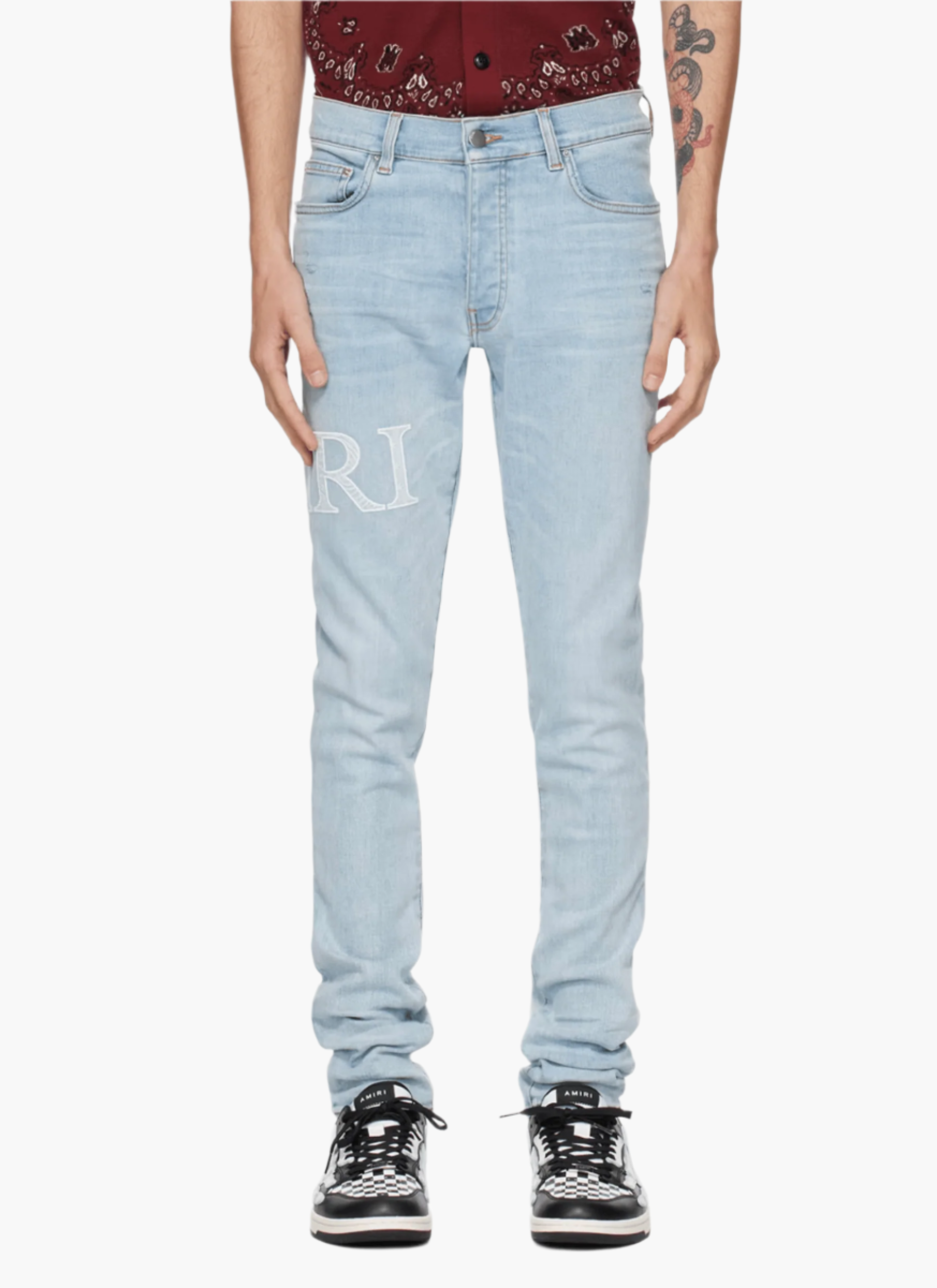 AMIRI BANDANA JACQUARD JEANS