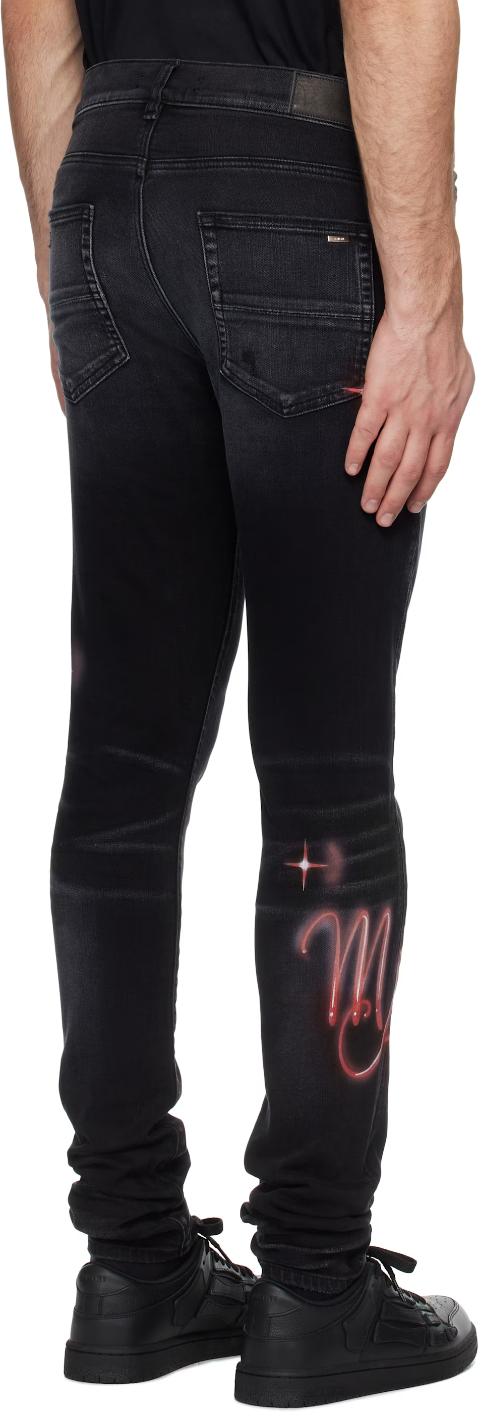 AMIRI BLACK AIRBRUSH LOGO