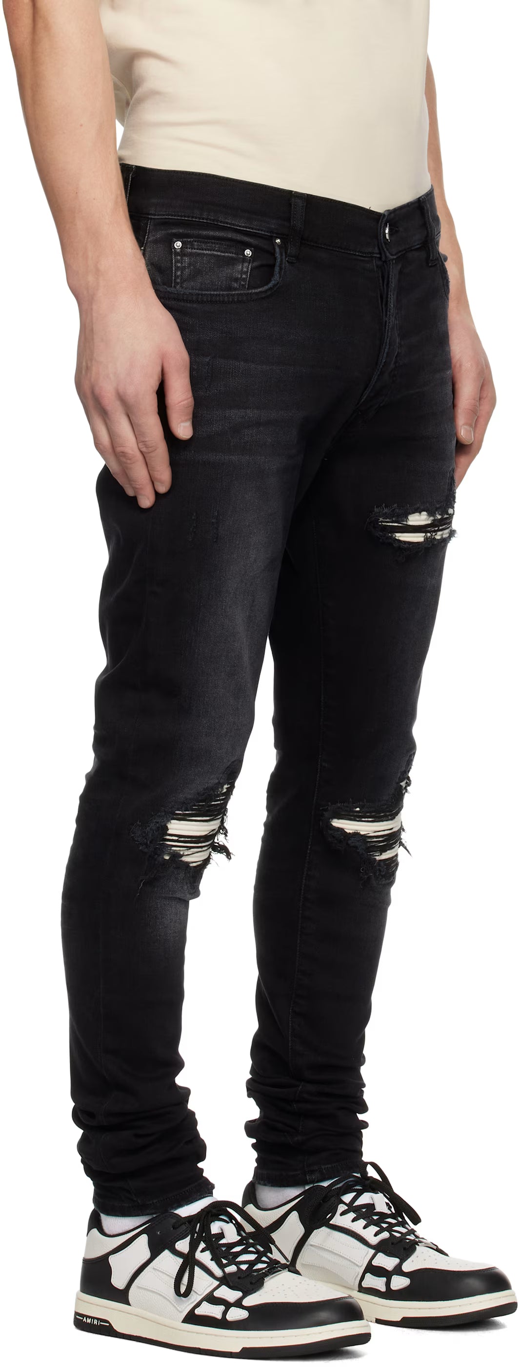 AMIRI MX1 ULTRA SUEDED JEANS-black