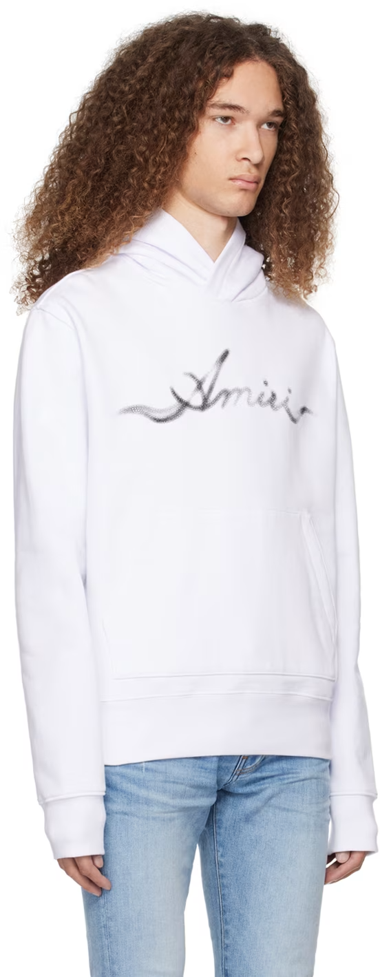 AMIRI SMOKER HOODIE-white