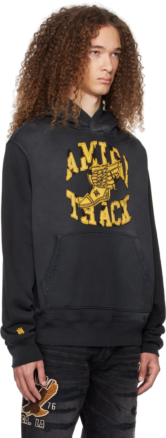 AMIRI FADED TRACK HOODIE-black