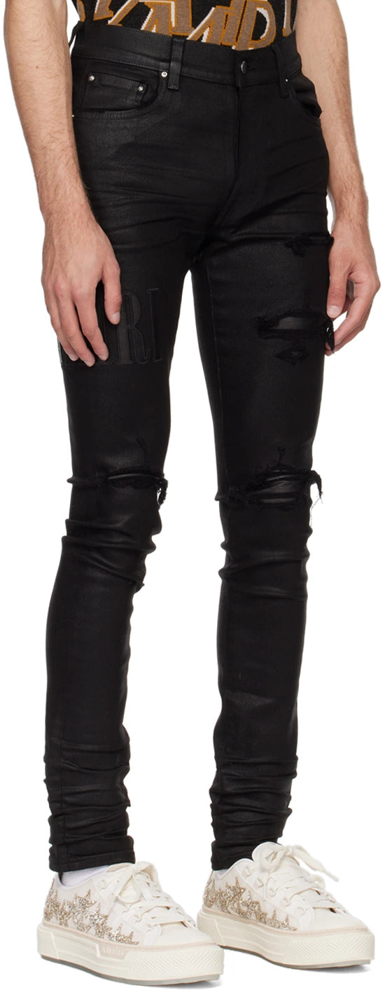 AMIRI SERIF LOGO JEANS-black