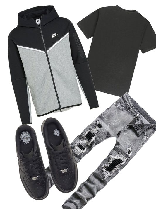 Black and grey nike outfit