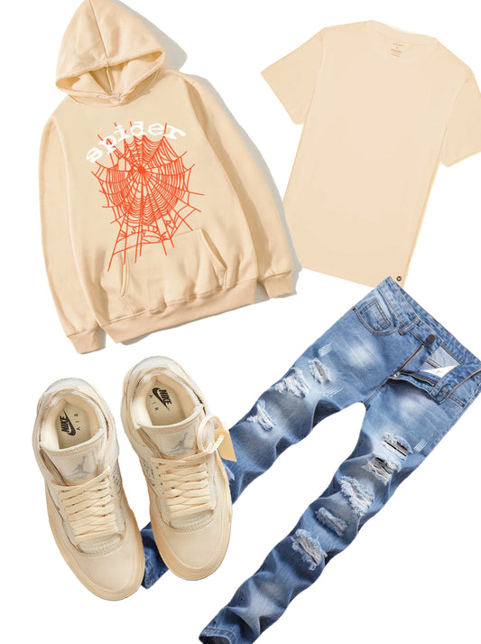 Cream sp5der outfit