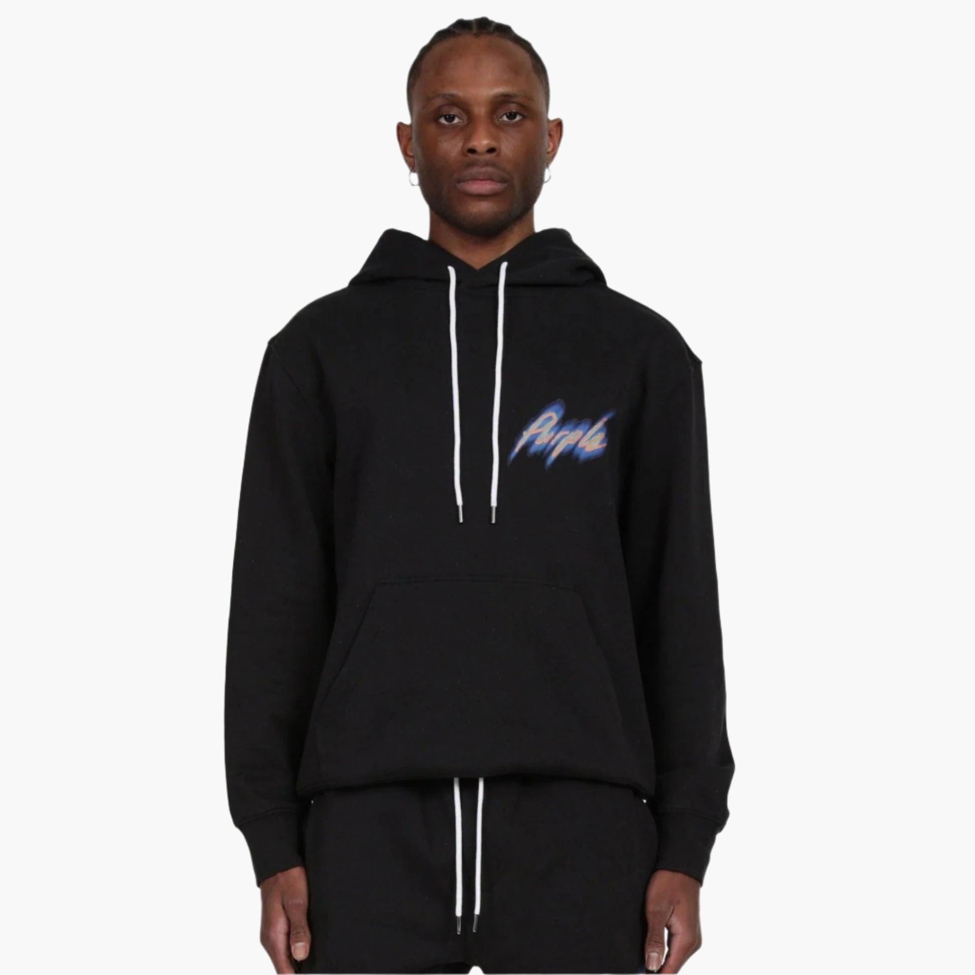 PURPLE HOODIE P410 FRENCH TERRY HOODIE-black